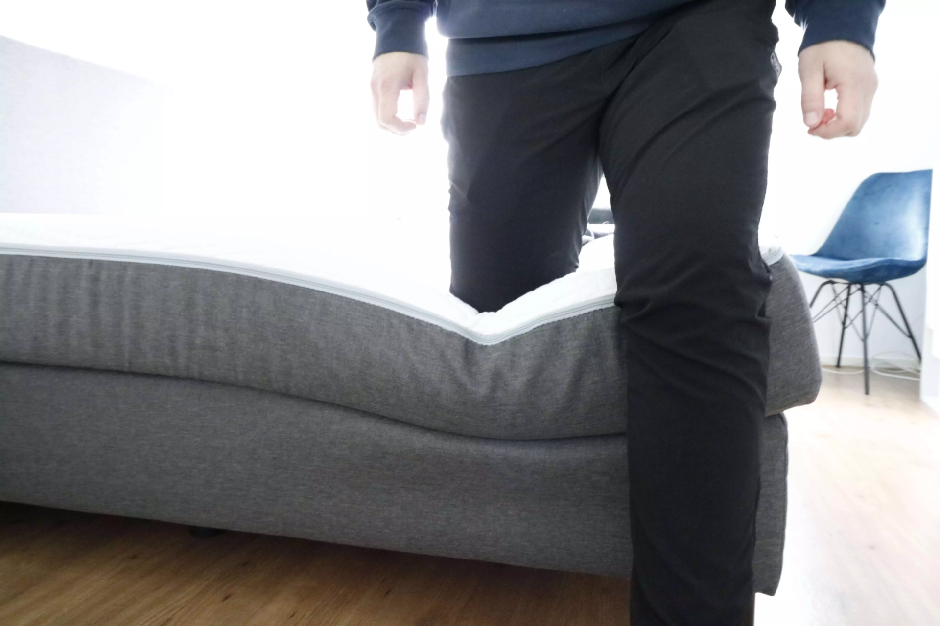 Emma deluxe boxspring rand indeuken